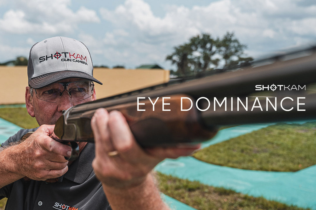ShotKam demonstrates eye dominance in shooting sports with an experienced marksman using a shotgun, ideal for European hunters and shooters.