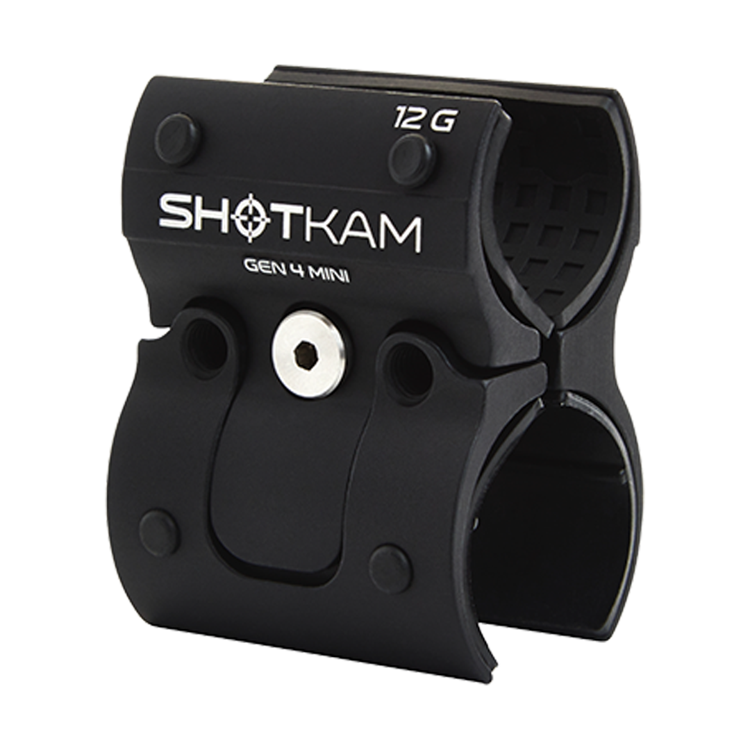 12 Gauge ShotKam Gen 4 Mini Mount – Precision-engineered Mini mount for attaching your Gen 4 Mini ShotKam to 12 gauge shotguns. Ideal for European shooters.