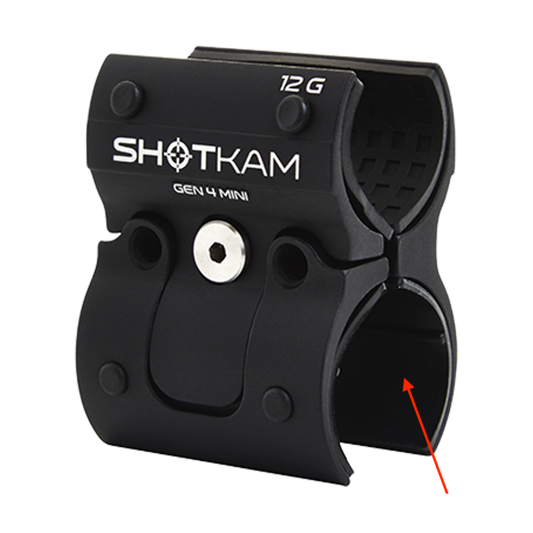 Rubber camera pad ensuring secure attachment of the Gen 4 Mini ShotKam to 12 gauge shotguns for European shooters, offering stable video capture.