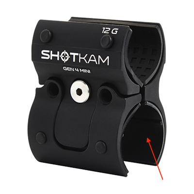 Rubber camera pad ensuring secure attachment of the Gen 4 Mini ShotKam to 12 gauge shotguns for European shooters, offering stable video capture.