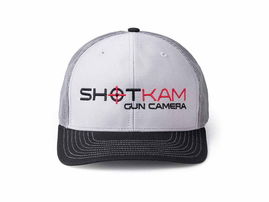 ShotKam brodert grå hatt